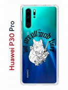 Чехол-накладка Huawei P30 Pro (580674) Kruche PRINT J-Cat