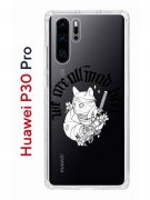 Чехол-накладка Huawei P30 Pro (580674) Kruche PRINT J-Cat