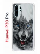 Чехол-накладка Huawei P30 Pro Kruche Print Волк
