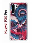 Чехол-накладка Huawei P30 Pro Kruche Print Японская змея