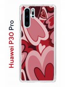 Чехол-накладка Huawei P30 Pro (580674) Kruche PRINT Сердечки