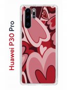 Чехол-накладка Huawei P30 Pro (580674) Kruche PRINT Сердечки