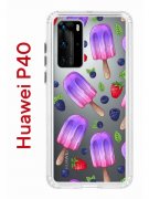 Чехол-накладка Huawei P40 (583862) Kruche PRINT Ice Cream