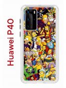 Чехол-накладка Huawei P40 Kruche Print Симпсоны