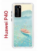 Чехол-накладка Huawei P40 (583862) Kruche PRINT озеро цветов