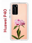 Чехол-накладка Huawei P40 (583862) Kruche PRINT Пион