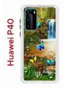 Чехол-накладка Huawei P40 (583862) Kruche PRINT Водопад