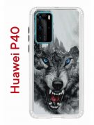 Чехол-накладка Huawei P40 Kruche Print Волк