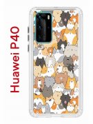 Чехол-накладка Huawei P40 (583862) Kruche PRINT Котики