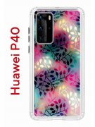 Чехол-накладка Huawei P40 Kruche Print Цветные листья