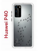 Чехол-накладка Huawei P40 Kruche Print Муравьи
