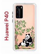 Чехол-накладка Huawei P40 Kruche Print Панды