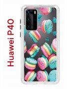 Чехол-накладка Huawei P40 Kruche Print Макарон