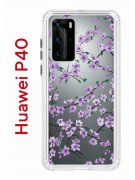 Чехол-накладка Huawei P40 Kruche Print Сакура