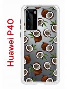 Чехол-накладка Huawei P40 Kruche Print Кокосы
