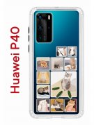 Чехол-накладка Huawei P40 (583862) Kruche PRINT Коты-Мемы