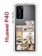 Чехол-накладка Huawei P40 (583862) Kruche PRINT Коты-Мемы