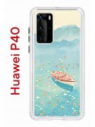 Чехол-накладка Huawei P40 (583862) Kruche PRINT озеро цветов