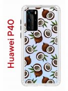 Чехол-накладка Huawei P40 Kruche Print Кокосы