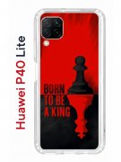 Чехол-накладка Huawei P40 Lite Kruche Print Born to be a King