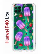 Чехол-накладка Huawei P40 Lite Kruche Print Ice Cream