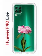 Чехол-накладка Huawei P40 Lite Kruche Print Пион