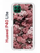 Чехол-накладка Huawei P40 Lite Kruche Print Цветы