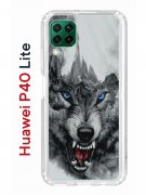 Чехол-накладка Huawei P40 Lite Kruche Print Волк