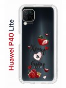 Чехол-накладка Huawei P40 Lite Kruche Print Ягодный микс