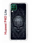 Чехол-накладка Huawei P40 Lite Kruche Print Череп техно