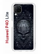 Чехол-накладка Huawei P40 Lite Kruche Print Череп техно