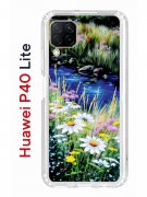 Чехол-накладка Huawei P40 Lite Kruche Print Ромашки у ручья