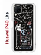 Чехол-накладка Huawei P40 Lite  (588940) Kruche PRINT Кот Питер