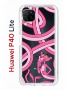 Чехол-накладка Huawei P40 Lite  (588940) Kruche PRINT Розовая Пантера