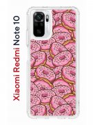 Чехол-накладка Xiaomi Redmi Note 10/Redmi Note 10S Kruche Print Пончики