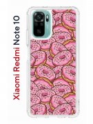 Чехол-накладка Xiaomi Redmi Note 10/Redmi Note 10S Kruche Print Пончики