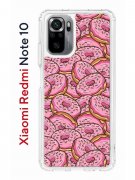 Чехол-накладка Xiaomi Redmi Note 10/Redmi Note 10S Kruche Print Пончики