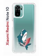 Чехол-накладка Xiaomi Redmi Note 10/Note 10S Kruche Print Акула