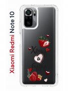 Чехол-накладка Xiaomi Redmi Note 10/Redmi Note 10S Kruche Print Ягодный микс
