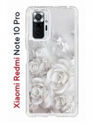 Чехол-накладка Xiaomi Redmi Note 10 Pro Kruche Print White roses