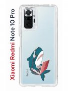 Чехол-накладка Xiaomi Redmi Note 10 Pro Kruche Print Акула