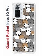 Чехол-накладка Xiaomi Redmi Note 10 Pro Kruche Print Медвежата