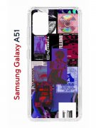 Чехол-накладка Samsung Galaxy A51 (582691) Kruche PRINT Стикеры Киберпанк