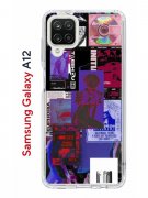 Чехол-накладка Samsung Galaxy A12 (594609) Kruche PRINT Стикеры Киберпанк
