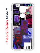Чехол-накладка Xiaomi Redmi Note 9  (588931) Kruche PRINT Стикеры Киберпанк