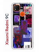 Чехол-накладка Xiaomi Redmi 9C (591325) Kruche PRINT Стикеры Киберпанк