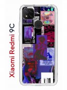 Чехол-накладка Xiaomi Redmi 9C (591325) Kruche PRINT Стикеры Киберпанк