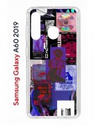 Чехол-накладка Samsung Galaxy A60 2019 (583859) Kruche PRINT Стикеры Киберпанк