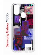 Чехол-накладка Samsung Galaxy M30S/M21 Kruche Print Стикеры Киберпанк