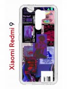 Чехол-накладка Xiaomi Redmi 9 (588934) Kruche PRINT Стикеры Киберпанк